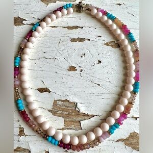 Two Multicolour Beaded Necklaces